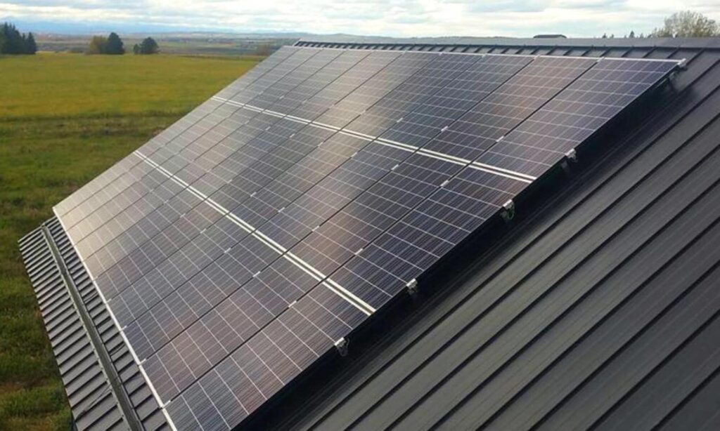 Solar panels on a home