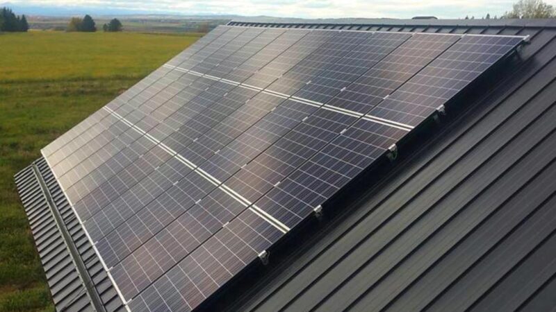 Solar panels on a home