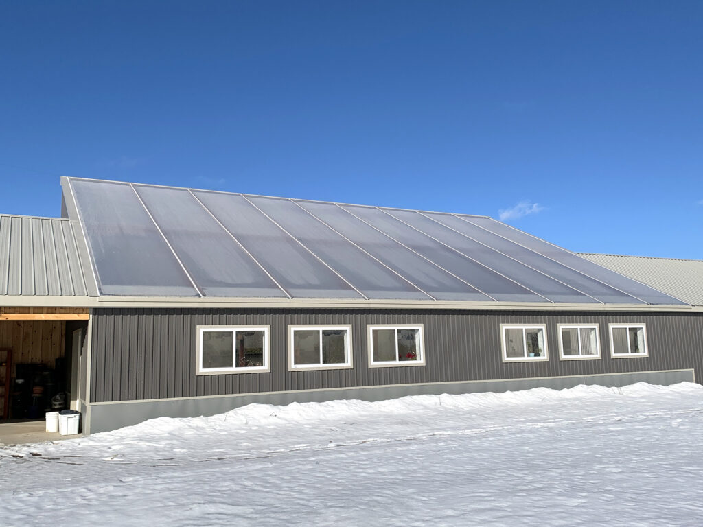 Passive solar greenhouse at Woodleigh Farms