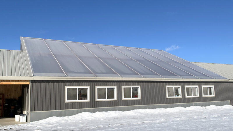 Passive solar greenhouse at Woodleigh Farms