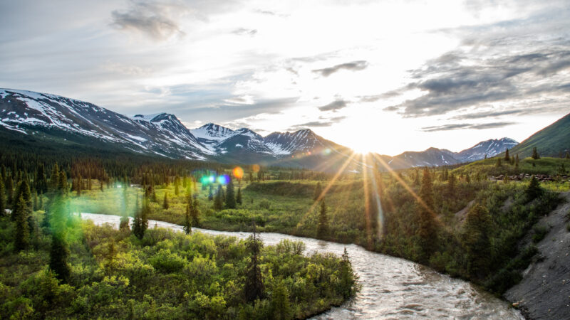 Taken on the North South Canol road in the wilderness of Yukon Territory near the Northwest Territories border in arctic Canada.